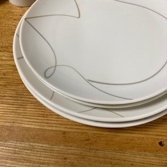 シンプルお皿とコップセット6点の画像