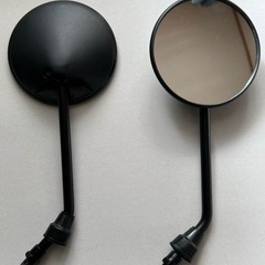 バイク汎用ミラー左右セット　ブラックプラスチック
の画像