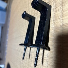 ﾚﾄﾛ鉄製額受　DIYにも黒２個の画像