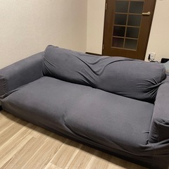 2.5人掛け　デニム風　フロアソファ