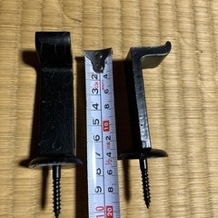 ﾚﾄﾛ鉄製額受　DIYにも黒２個の画像