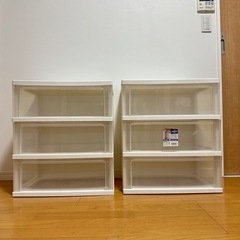 衣装ケース 3段 クリアケース