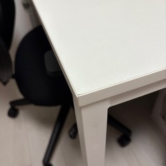 【デスク/幅100cmホワイト/使用歴2年程】ZINUS(ジヌス)| Modern Studio Collection ワークデスク 幅100×奥行70×高さ70cm ホワイト ダイニングテーブル パソコンデスクの画像