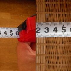 藤バスケット　内かご(仕切り有)付き　ピクニック BBQなどに　プラカップ，ストロー多数付属　持ち手あり　裁縫箱　USEDの画像