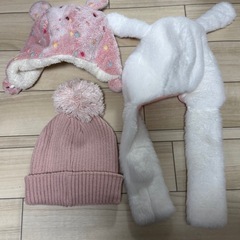 3点　女の子冬用帽子の画像