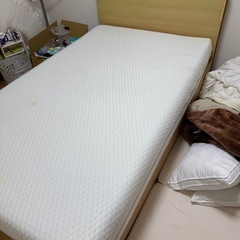 セミダブル　ベッド　マットレスセット　幅1m2