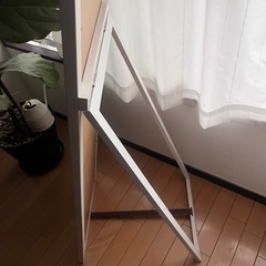 アンティーク風姿見ホワイトフレームの画像