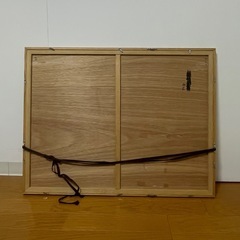 【お引渡し予定者決定済】ガラス額縁　外寸:52.2×67.7×2.3cm  L型　小全紙　木地　　　　　の画像