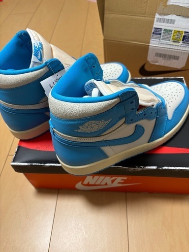 正規 Nike Air Jordan 1 High OG "UNC 27.5cm