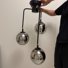 ニトリペンダントライト VERRE 3Tグレー