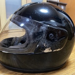フルフェイスヘルメット フリーサイズ 57〜59cm ブラック ワンタッチバックルの画像