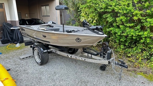 アルミボートのみ、バス釣り、ウレタン塗装済み