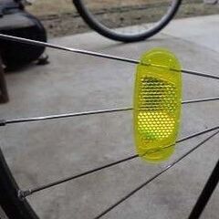 自転車用ホイール ミニリフレクターグリーン 2個セットの画像