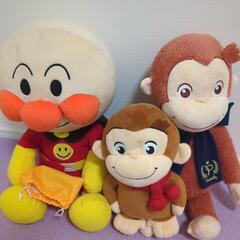 【受け渡し者決定】アンパンマンとジョージのぬいぐるみ