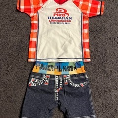 男の子　夏服　水着　
90〜100センチの画像