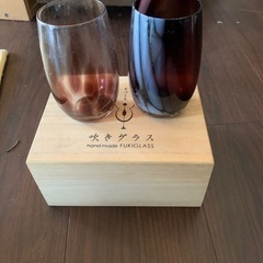 吹きグラス　手造りビードロ　グラスセット　新品未使用です
の画像
