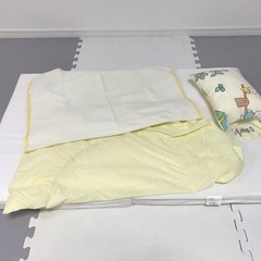 ベビー布団 60×90（防水シーツ、シーツ、枕付き）