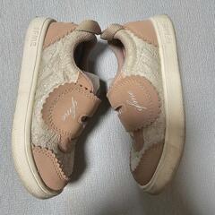 イフミー ピンク レース スニーカー 17cmの画像