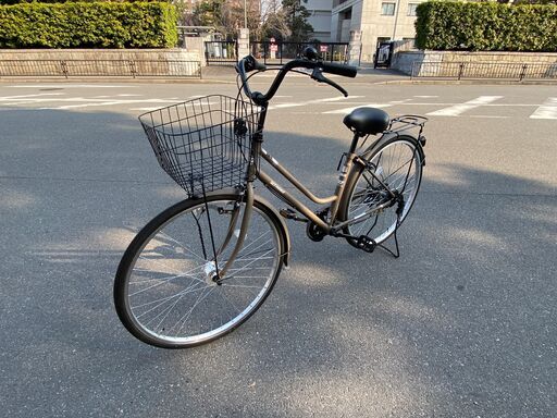 値下げ！★ 中古 SkyHoliday タウンサイクル２７インチ ６段変速　品質保証期間残７ヶ月あり