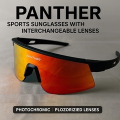 未使用 PANTHER スポーツサングラス 交換レンズ付 サイク...
