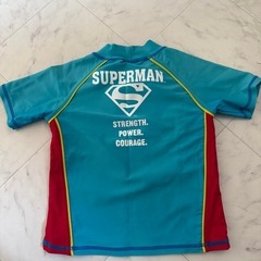 supermanラッシュガード水着110cmの画像