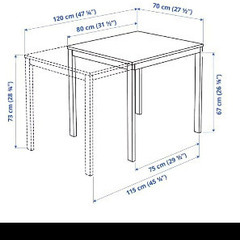 6/9まで！値下げ交渉可‼️IKEA イケア ダイニングテーブル イームズチェア4脚セットの画像