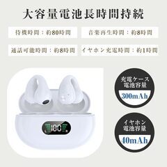 イヤホン イヤーカフ Bluetooth 【2025年新音質強化モデル オープンイヤー型】の画像