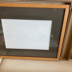 額　大小2個セット　無垢材の画像