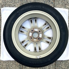 ◆14インチ N-BOX 4本セット 夏タイヤ ヨコハマ ブルーアース 155/65R14 アルミホイール ホンダ純正 14×4.5J 100×4H +40 軽自動車の画像