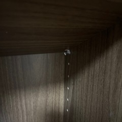 キャスター付き 押入れ収納 カラーボックス 取っ手付き ブラウン　の画像