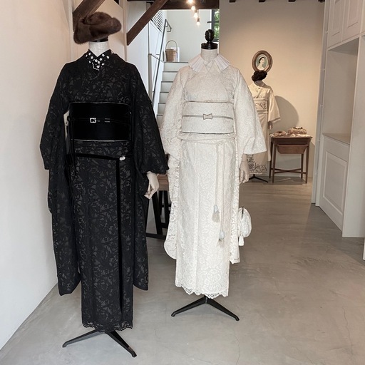 ドゥーブルメゾン　振袖　ホワイト　レース