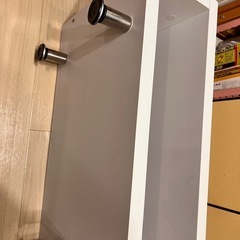 白色　テレビ台 横120cm 奥39.5cm 高29-30.5cmの画像
