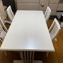 ダイニングセット 白