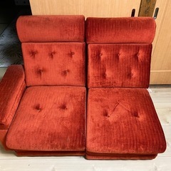 ２人掛けソファー 赤