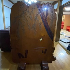 木製大型衝立 仕切り板 骨董品