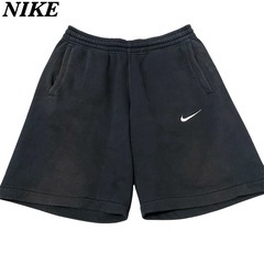 NIKE ナイキ 刺繍ロゴ ハーフパンツ ブラック Msize
