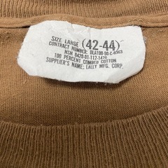 MILITARY CREW NECK T-SHIRTS ブラウンの画像