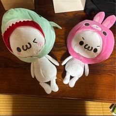 ぬいぐるみ 2個セット うさぎ サメ 着ぐるみ