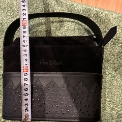 オーストリッチ風 ブラック バッグの画像