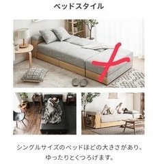 ソファーベッド   収納付き　北欧デザインの画像