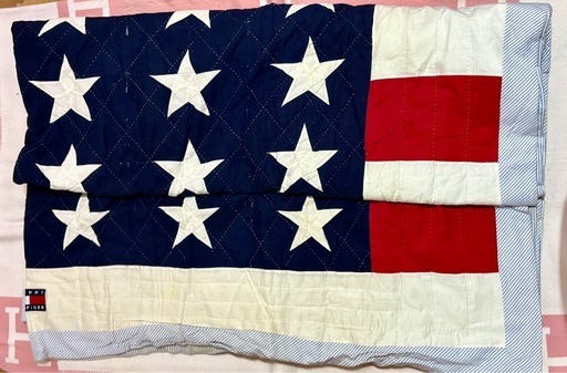 トミーヒルフィガー　ベッドカバー　マルチカバー　星条旗