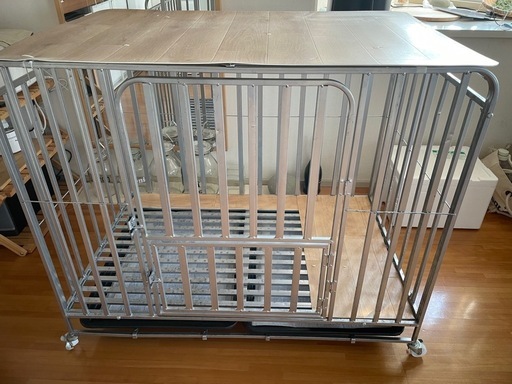 室内　大型、中型犬用ゲージ キャスター