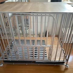 室内　大型、中型犬用ゲージ キャスター