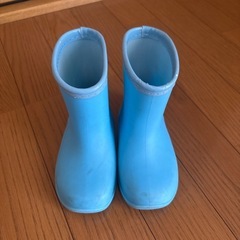 記名あり水色　ヒラキ長靴15.0
