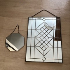 ウォールミラー　2枚　アンティーク調