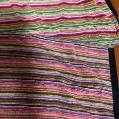 個性的なタオルマフラー　の画像