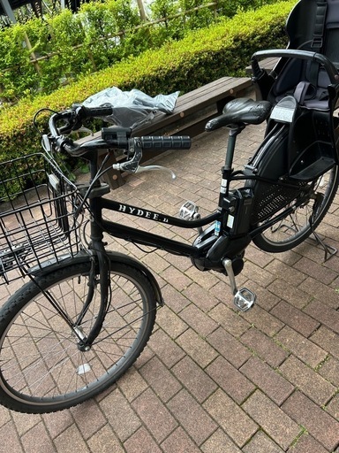 【6/7処分】※要修理※HYDEE.Ⅱ 前乗せ椅子、後ろ椅子の予備シート付き