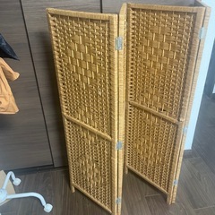 ナチュラル パーテーション 4連 高さ120㎝