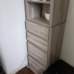 【期間限定値下げ 6/8 12時迄】クオリアル　グレー　食器棚の画像