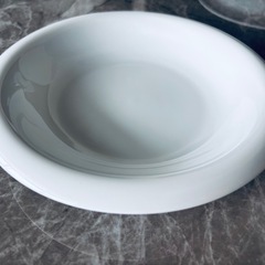 洋食器 プレート 白 丸皿 スープにも 2枚 ほぼ未使用の画像